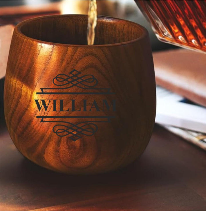 Personalized Groomsman Gift • Charred Wood Bourbon Glass or 2-Cup Set with Whiskey Stones • Groomsmen Proposal • BestMan Gifts