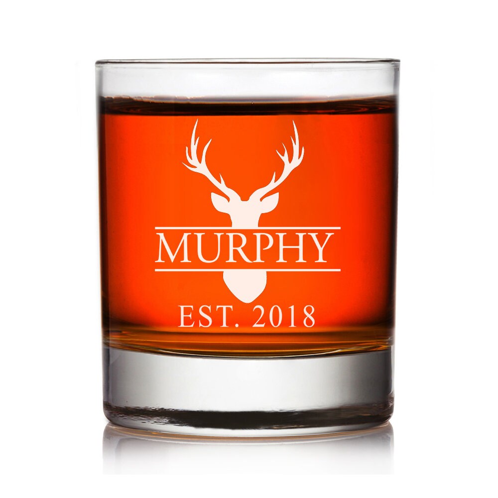 Personalized Deer Hunter Monogram Shot Glass, Bridesmaid Engraved Shot Glass Gift ,Wedding Party Gift,Engraved Groomsman Shot Glass