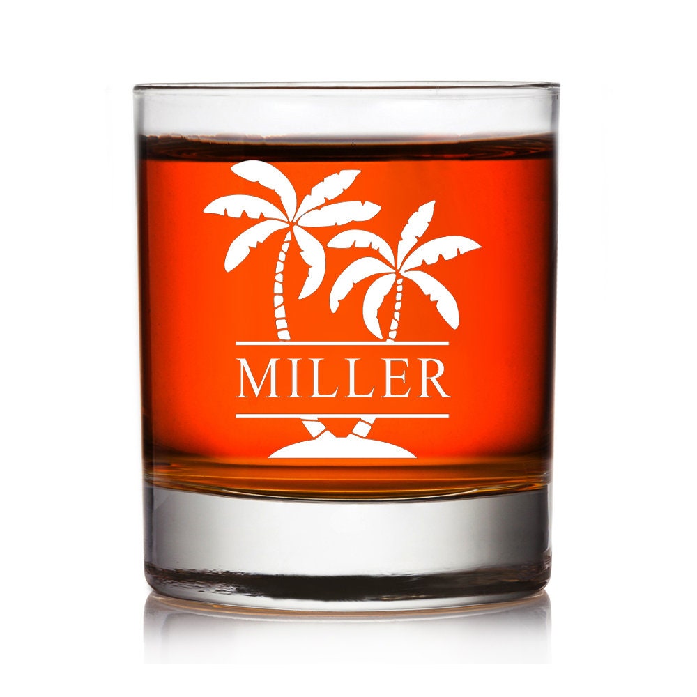 Personalized Palm Tree Shot Glass, Bridesmaid Engraved Shot Glass Gift , Wedding Party Gift, Engraved Groomsman Shot Glass,Custom Shot Glass