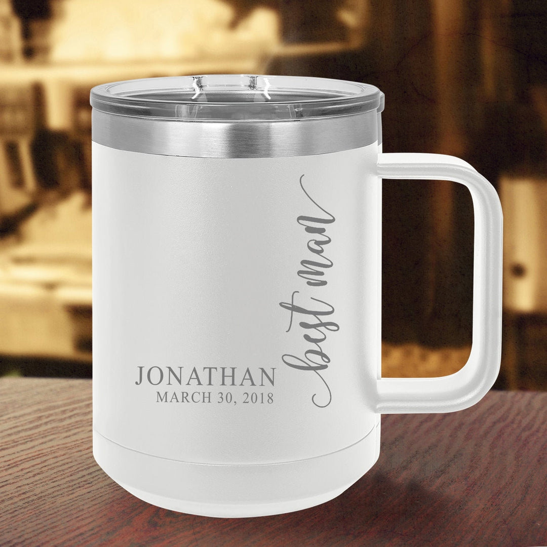 Custom Groomsman Gift Personalized Coffee Mug, Insulated Groomsmen Travel Mug, Best Man Mug Gift, Groom gift, Vacuum Insulated Mug