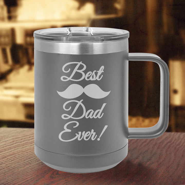 Best Dad Ever Custom Insulated Coffee Mug, Insulated Travel Coffee Mug, Fathers Day Mug Gift, Dad Birthday gift, Best Dad Mug Gift