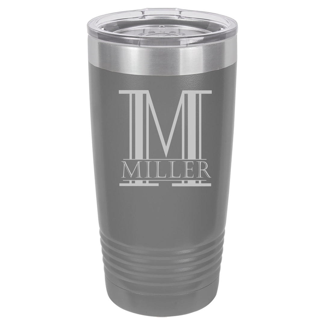 Monogram Insulated Tumbler Gift, 20 oz. Vacuum Travel Insulated Tumbler with Lid , Insulated Tumbler Groomsman Gifts, Bridesmaid Gifts