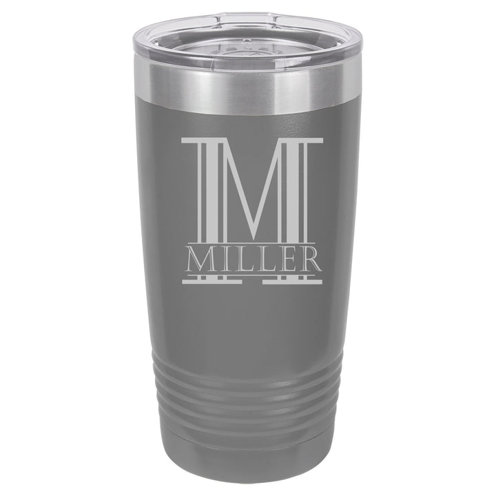 Monogram Insulated Tumbler Gift, 20 oz. Vacuum Travel Insulated Tumbler with Lid , Insulated Tumbler Groomsman Gifts, Bridesmaid Gifts