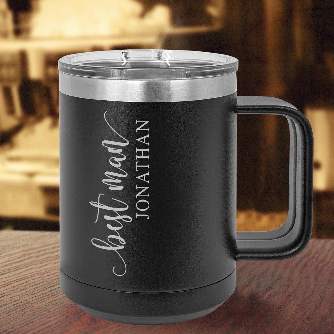 Stylish Groomsman Gift Personalized Coffee Mug, Insulated Groomsmen Travel Mug, Best Man Mug Gift, Groom gift,Vacuum Insulated Mug, Wedding