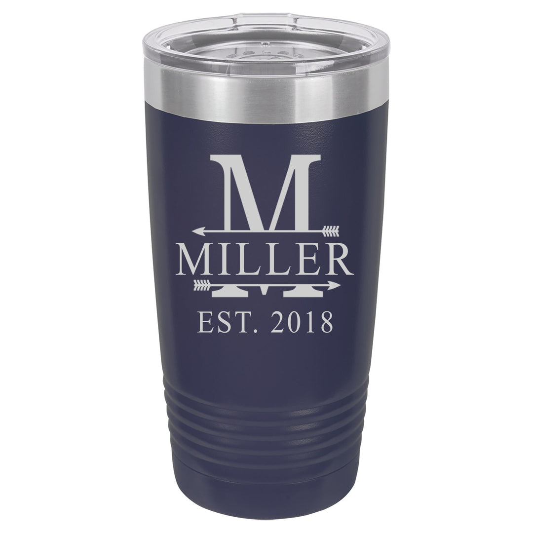 Custom Insulated Tumbler Gift, 20 oz. Vacuum Travel Insulated Tumbler with Lid , Insulated Tumbler Wedding gift for Couples, Groomsman