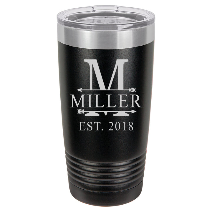 Personalized Insulated Tumbler Gift, 20 oz. Vacuum Travel Insulated Tumbler with Lid , Insulated Tumbler Wedding gift for Couples, Groomsman