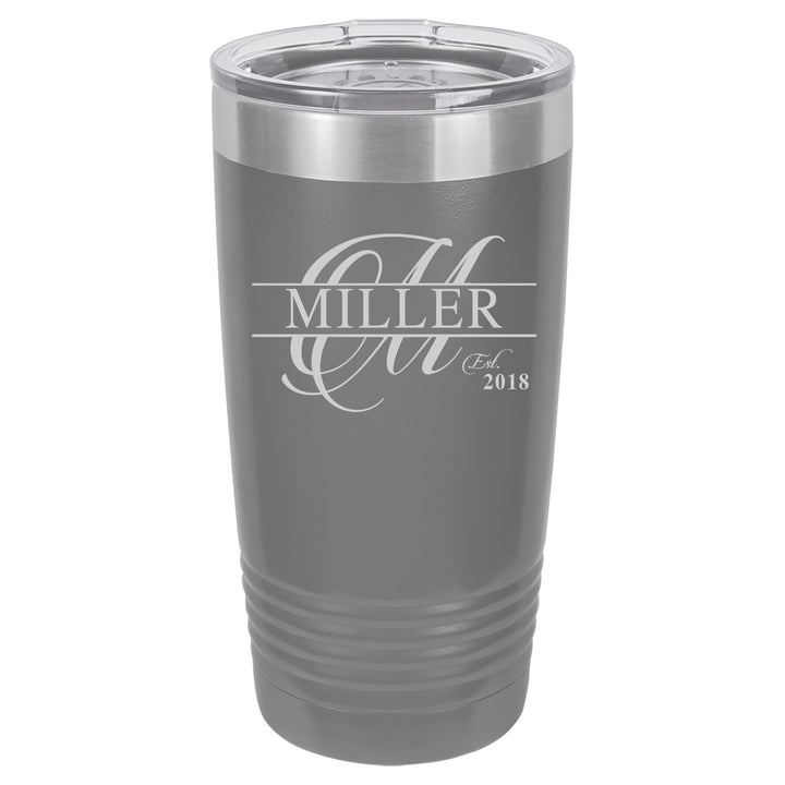 Engraved Insulated Tumbler Gift, Monogram 20 oz. Vacuum Travel Insulated Tumbler with Lid ,Insulated Tumbler Groomsman Gift, Bridesmaid Gift