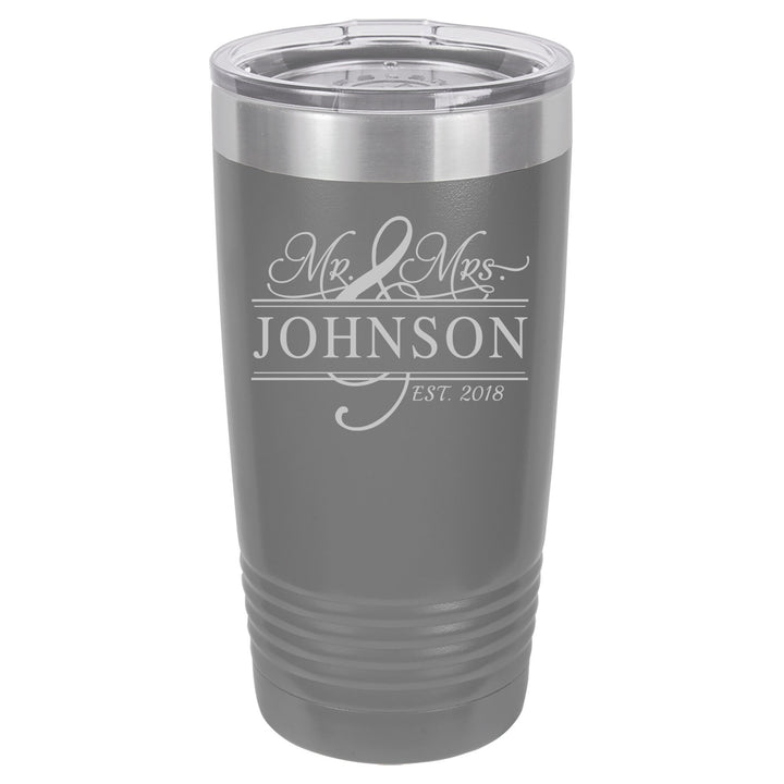 Engraved Insulated Tumbler Gift for Couples , 20 oz. Vacuum Insulated Tumbler with Lid , Insulated Tumbler Wedding gifts for couples
