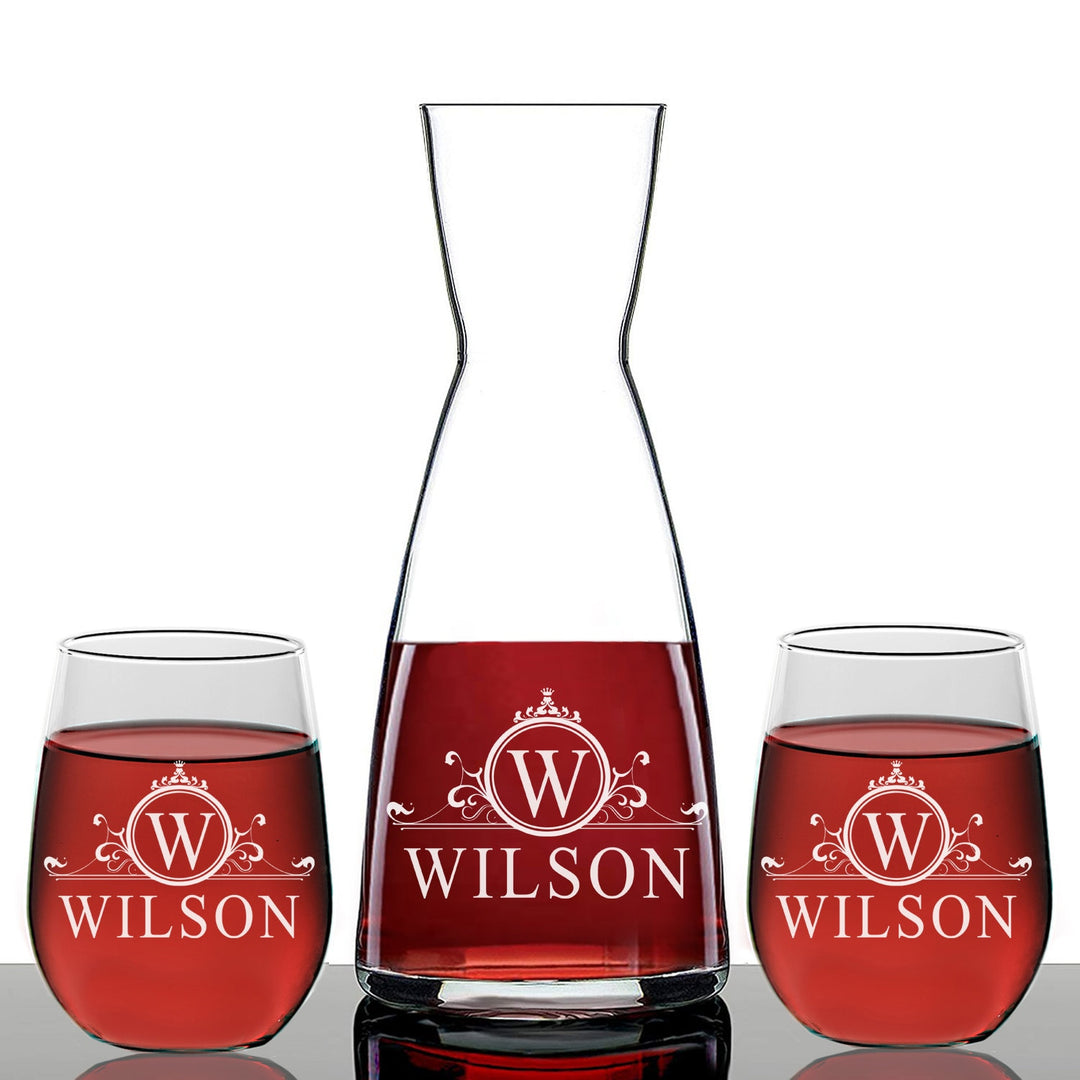 Bridesmaid Wine Decanter Gift , Custom wine Decanter,Heart Wine Glass Bidesmad Gift ,Personalized Wedding Gift, Engraved Wine Decanter Gift