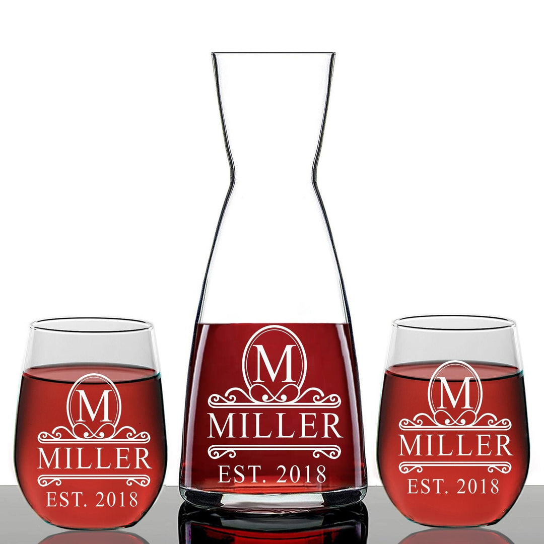 Personalized Decanter Gift for couples Wine, Wedding Decanter gift, couples Decanter gift ,Personalized Wedding Gift,Engraved Wine Decanter