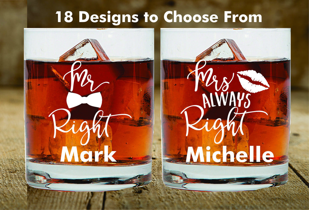 Best Day Ever Wedding Whiskey Glass, Wedding Gift for Couples, 2 pc Set Whiskey Glass, Bourbon Gift glass, Wedding Couples Scotch Glass