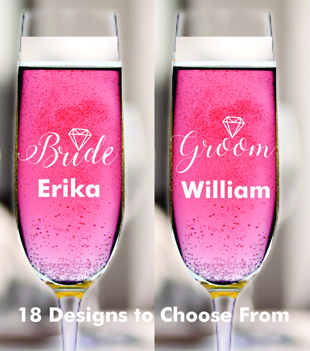Monogram Wedding Champagne Flute for Wedding Toast , Personalized 2 pc Set Champagne Glass, Bridal Shower Glass gift, Champagne Toasting