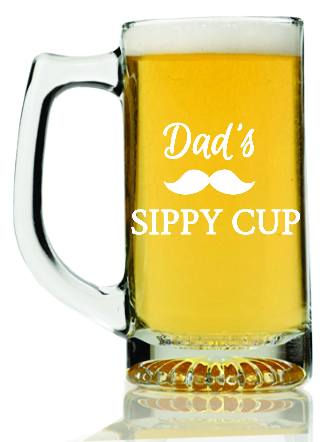 Grandpa's Juice Funny Fathers Day Beer Mug Glass, Grandpas sippy cup, Custom Grandfather Fathers day Beer glass, Father Day Gift Son to Dad