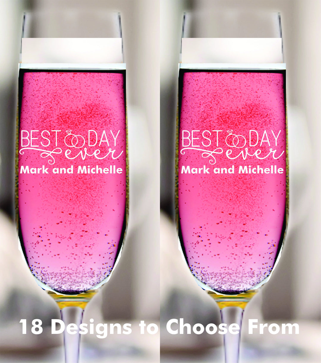 Monogram Wedding Champagne Flute for Wedding Toast , Personalized 2 pc Set Champagne Glass, Bridal Shower Glass gift, Champagne Toasting