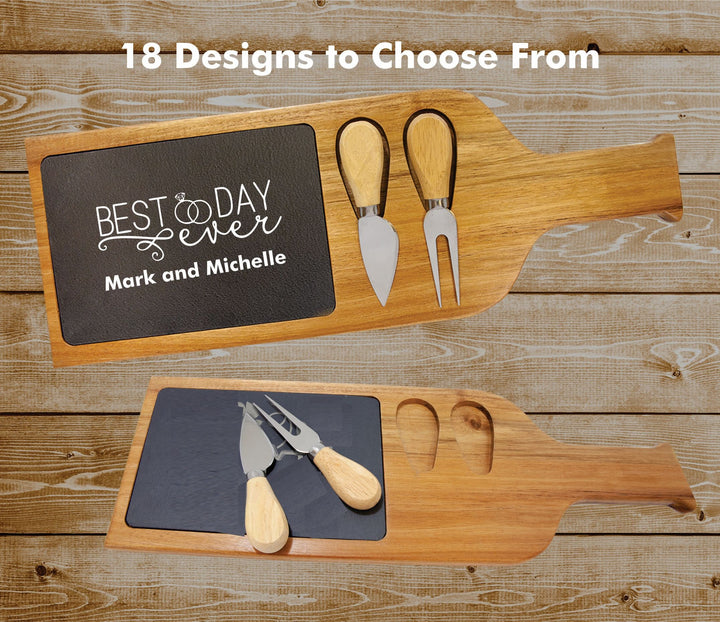 Wood Cutting Board Wedding Gift For The Couple, Bride and Groom Slate Cutting Board, Bridal Shower Gift, Engagement Gift, Housewarming Gift
