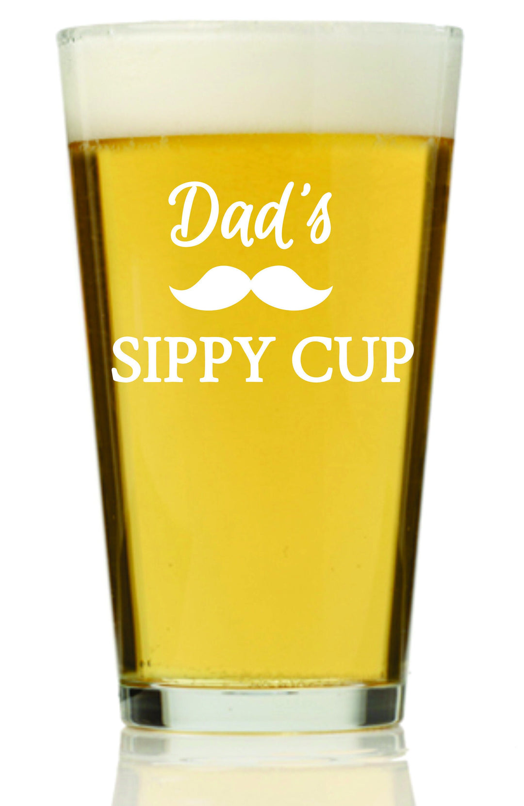 Funny Dad Sippy Cup Pint Beer Glass, Daddy's Sippy Cup Custom Beer Mug glass, First Fathers Day Gift, Best Fathers Day Gift, Daughter to Dad