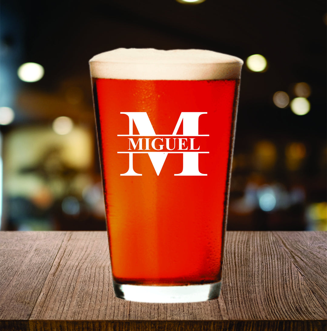 Pint Beer Glass Gift Personalized, Custom Beer Glass, Engraved Beer Mug Glass Gift, Barware Beer Glass Gift, Pint Glass Housewarming Gift