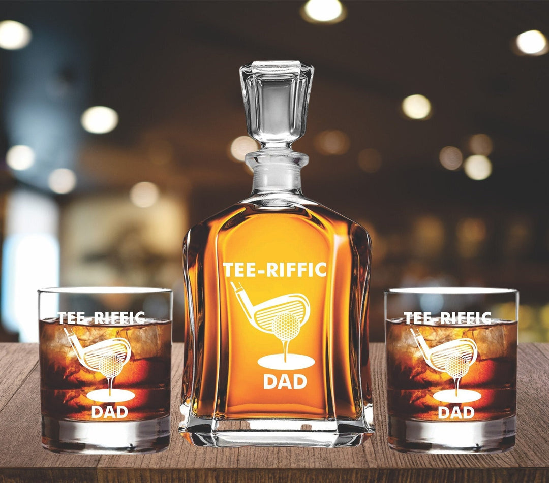 Golf Whiskey Decanter Birthday Gift, Men's Golf Whiskey gift, Golf Lovers Decanter Gift, Gift for Dad, Dad Birthday, Dad Retirement, Father