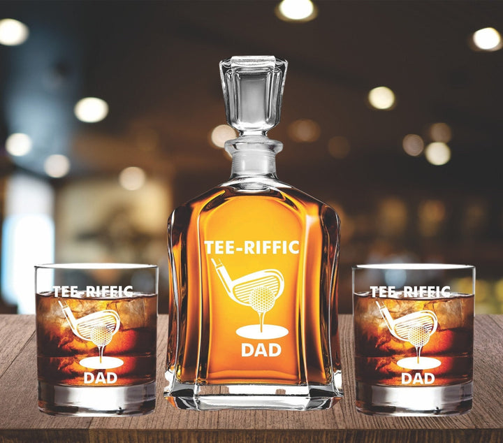 Golf Whiskey Decanter Birthday Gift, Men's Golf Whiskey gift, Golf Lovers Decanter Gift, Gift for Dad, Dad Birthday, Dad Retirement, Father