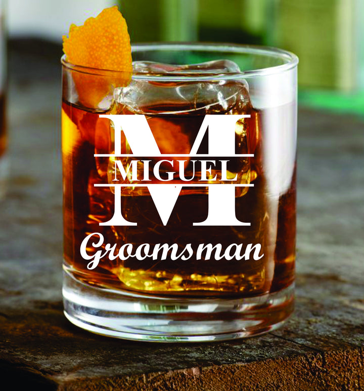 Groomsmen Proposal Whiskey Glass Gift, Personalized Groomsman Glasses, Engraved Best Man Glass, Officiant, Groom Gift, Father of the Bride