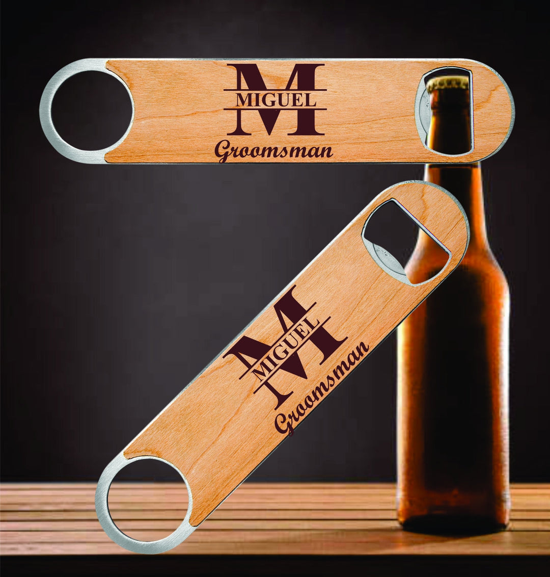 Set of 4 Groomsmen Gift, Beer Bottle opener, Groomsmen Proposal, Custom Groomsman Gift, Best Man Personalized bottle opener, Bachelor party