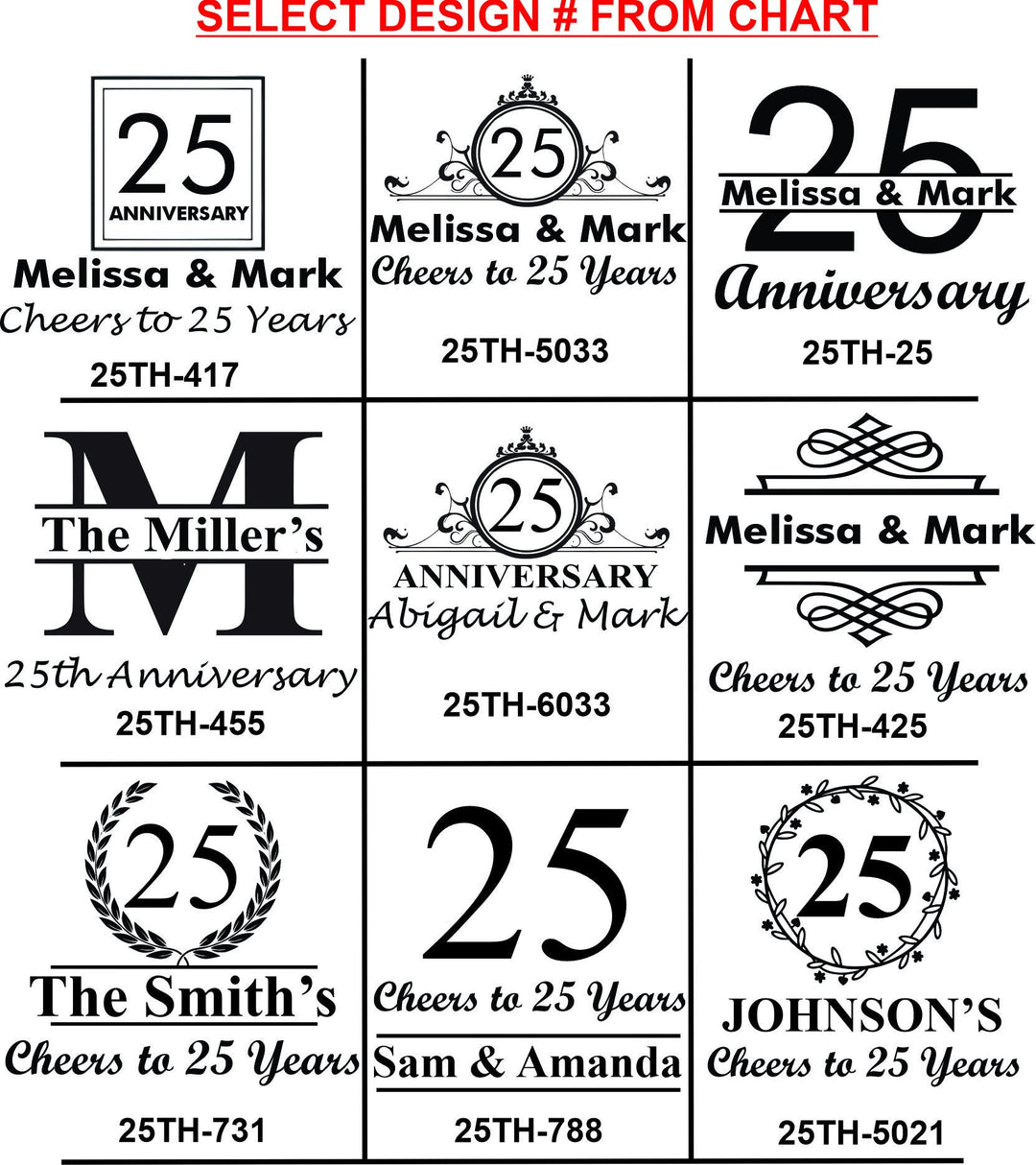 12 Pcs Personalized 25th Anniversary Shot Glass Favors, Cheers to 25 Years Favor, Shot Glasses, Party Favors, 25th Wedding Anniversary favor