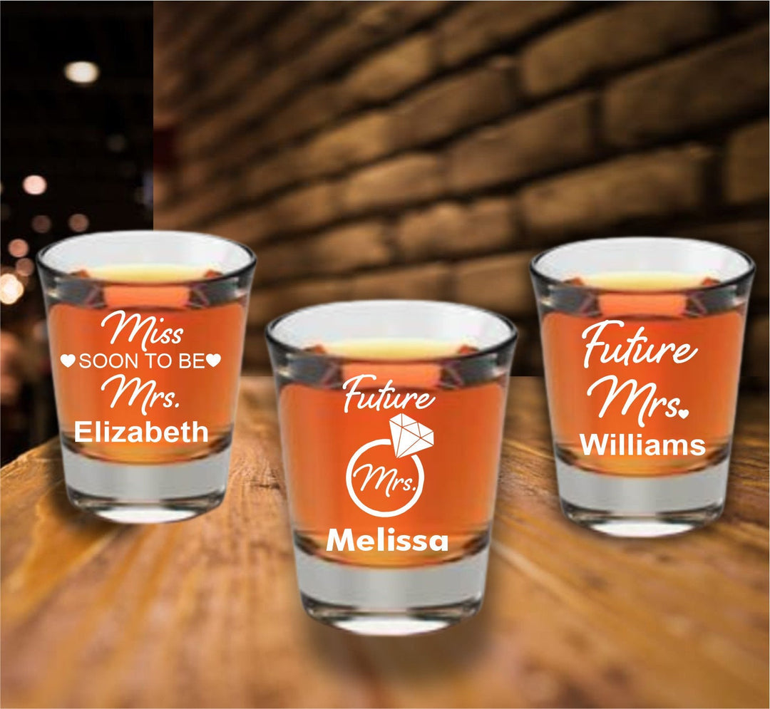 12 Pcs Shot Glass Personalized Wedding Shower Favors, Miss. to Mrs. Bridal Shower Favor, Shot Glasses, Party Favors, Bride to Be Favor gifts