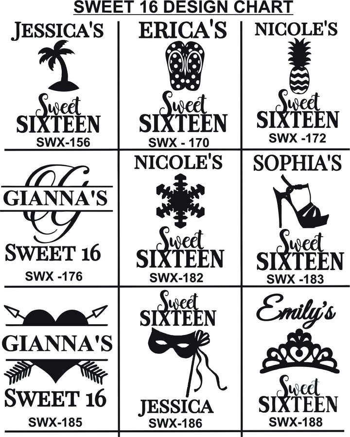 12 Pcs Personalized Sweet Sixteen Stemless Wine Glass Favors, Sweet 16 Favor, Wine Glasses, Party Favors, Princess 16th Birthday