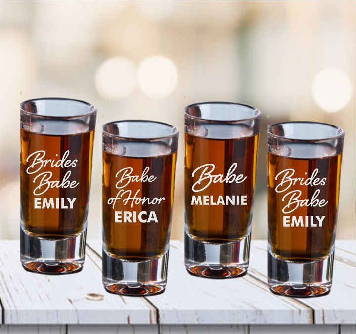 Bachelorette Party Shot Glass Gifts, Bridal Shower Gift, Bridesmaid Proposal Shot Glasses, Custom Bridal Party Gifts, Maid of Honor, Bride