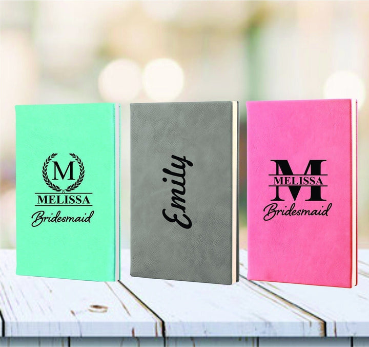 Bridesmaid Gifts, Custom Journal Diary, Bridal Party Leatherette Diaries, Bridesmaid Proposal Gift, Custom Wedding Party Gift, Note Pad Book