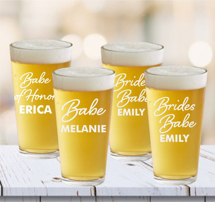Personalized Bridesmaid Proposal Beer Glasses, Bridal Party Pint Beer Glass, Bridesmaid Proposal Gift, Bridesmaid Mug Gift, Maid of Honor