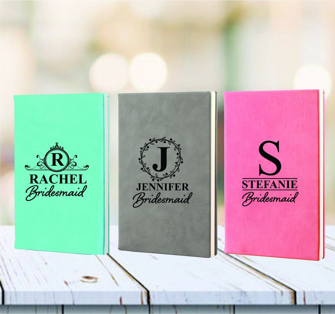 Bachelorette Party Diary Book, Bridal Shower Gifts, Bridesmaid Proposal Leatherette Journal Gift, Bridal Party Asking Gifts, Party Favors