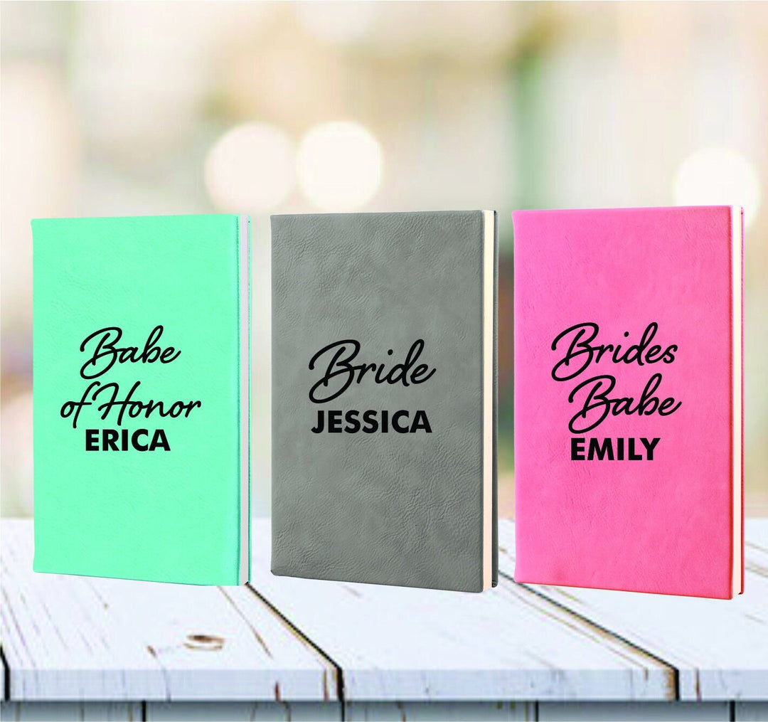 Bridesmaid Gifts, Custom Journal Diary, Bridal Party Leatherette Diaries, Bridesmaid Proposal Gift, Custom Wedding Party Gift, Note Pad Book