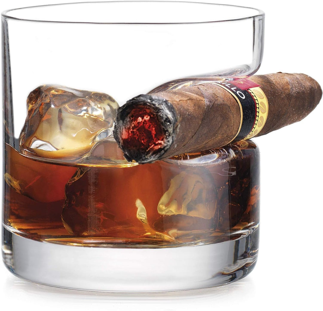 Personalized Cigar Gifts, Whiskey Cigar Holder Glass, Cigar Box, Cigar Lover Gift, Birthday Gift For Him, Cigar Gift For Dad