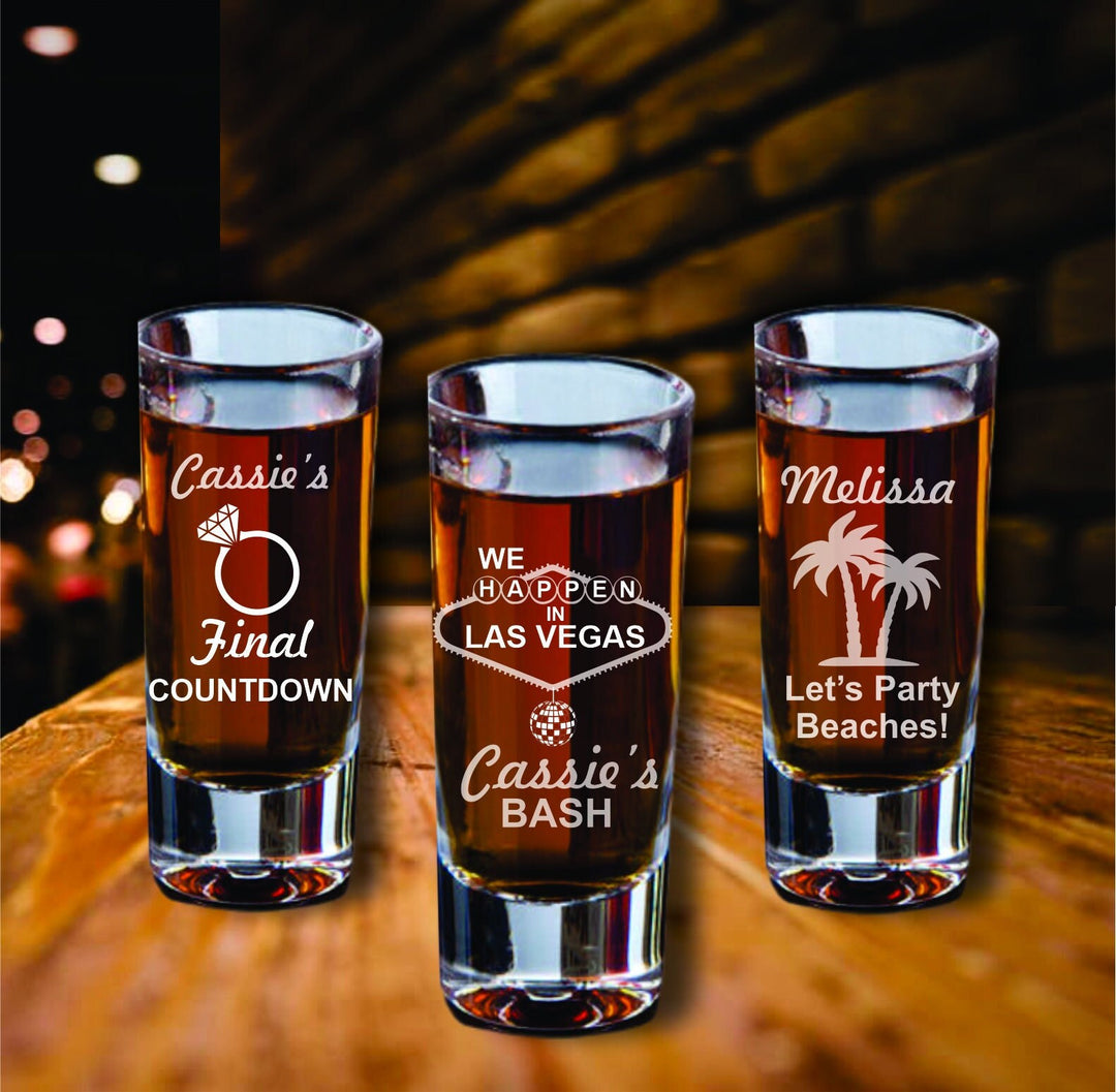 Nashville Bach Party Shot Glasses, Gifts for Bachelorette Party, Party Favors, Bridesmaid Gifts, Engraved Glasses, Girls Night, Nash Bash