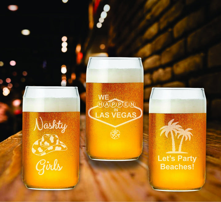 Personalized Bachelorette Beer Glasses, Gifts for Bachelorette Party, Maid Of Honor, Bridesmaid Gifts, Personalized Glass, Girls Night Out